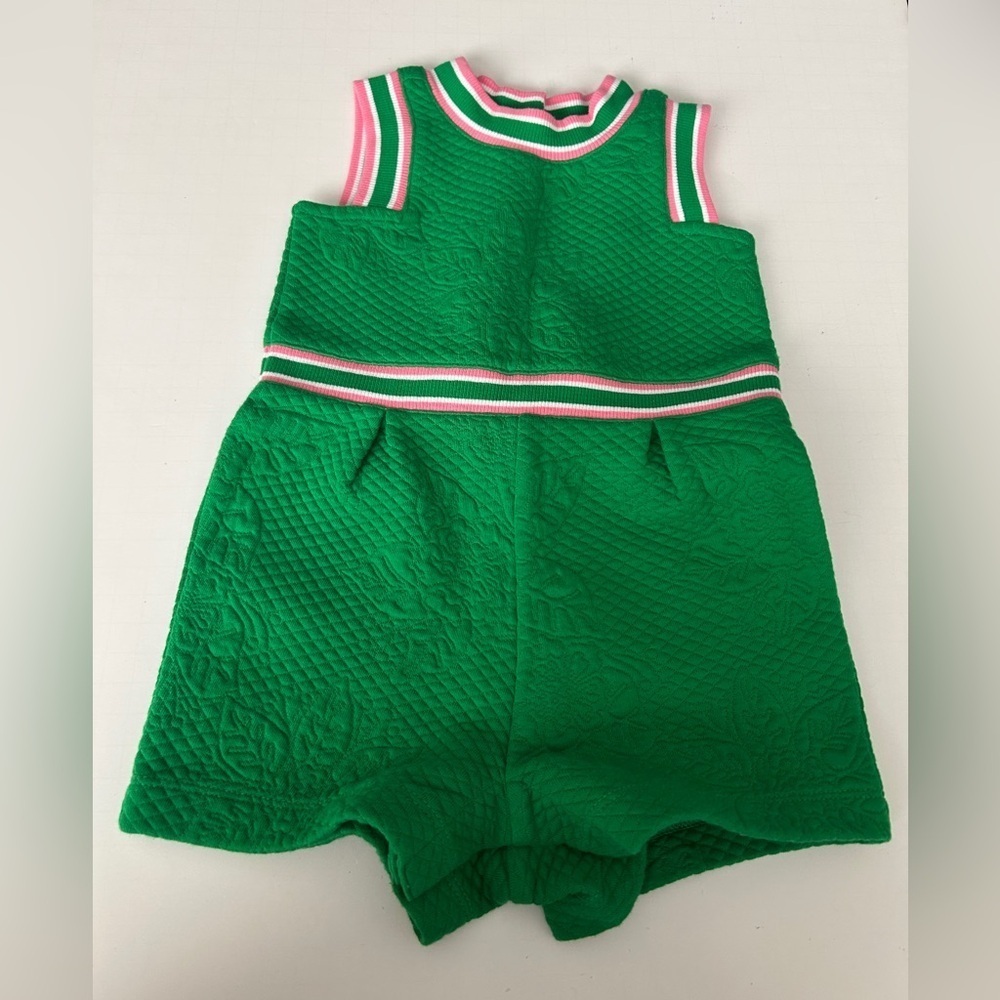 Janie and Jack Baby Girl Romper - Quilted Jacquard  12-18Months